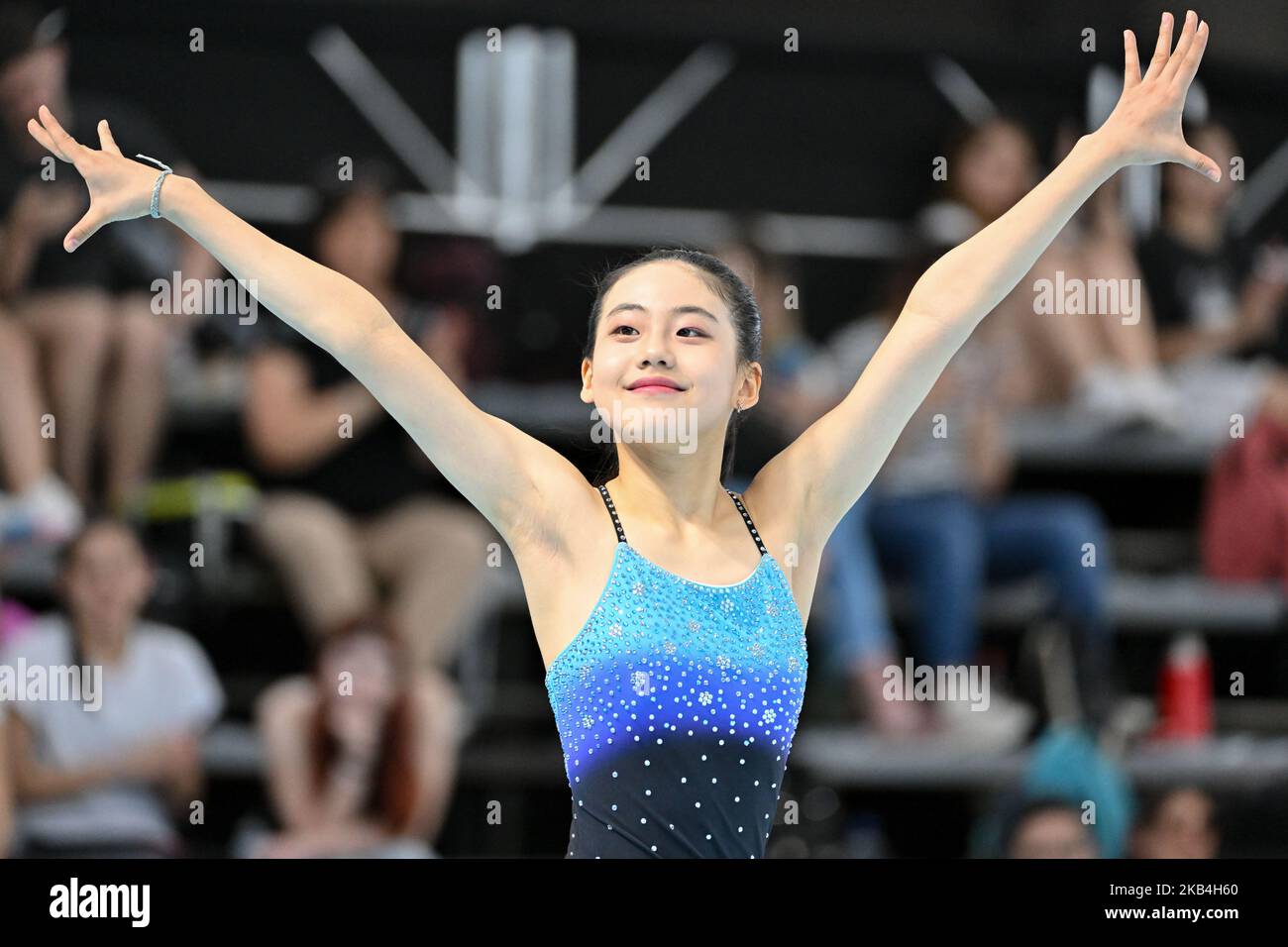 SEOWOO SHIN, Korea, tritt am 3. November 2022 in Buenos Aires, Argentinien, im Junior Ladies - Long Program bei den Artistic World Skate Games 2022 im Youth Olympic Park - Amica Pabell auf. Quelle: Raniero Corbelletti/AFLO/Alamy Live News Stockfoto