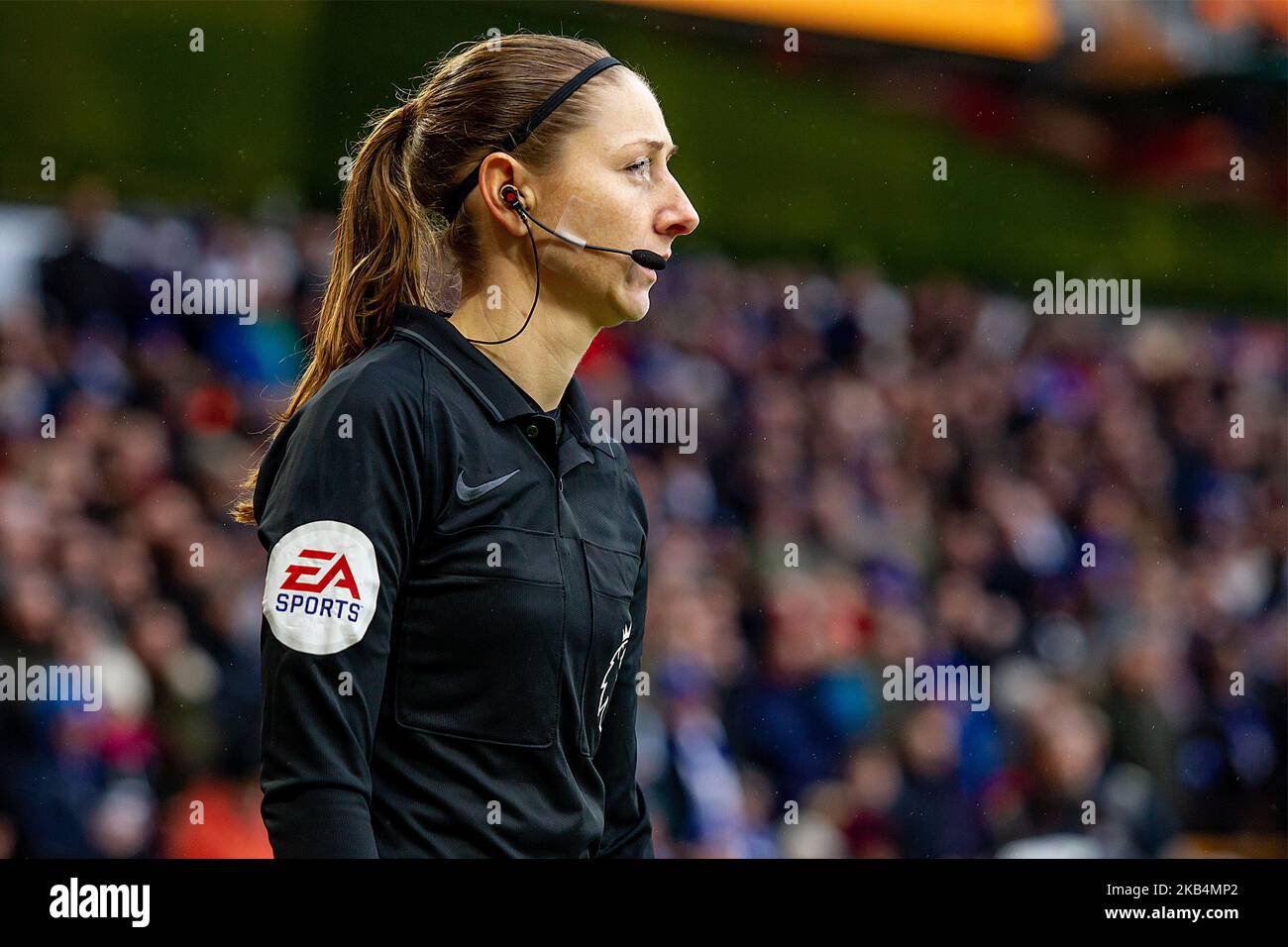 Assistenzreferent Sian Massey-Ellis während des Premier League-Spiels zwischen Wolverhampton Wanderers und Leicester City in Molineux, Wolverhampton, Großbritannien. Am Samstag, den 19.. Januar 2019. (Foto von Mark Fletcher/NurPhoto) Stockfoto