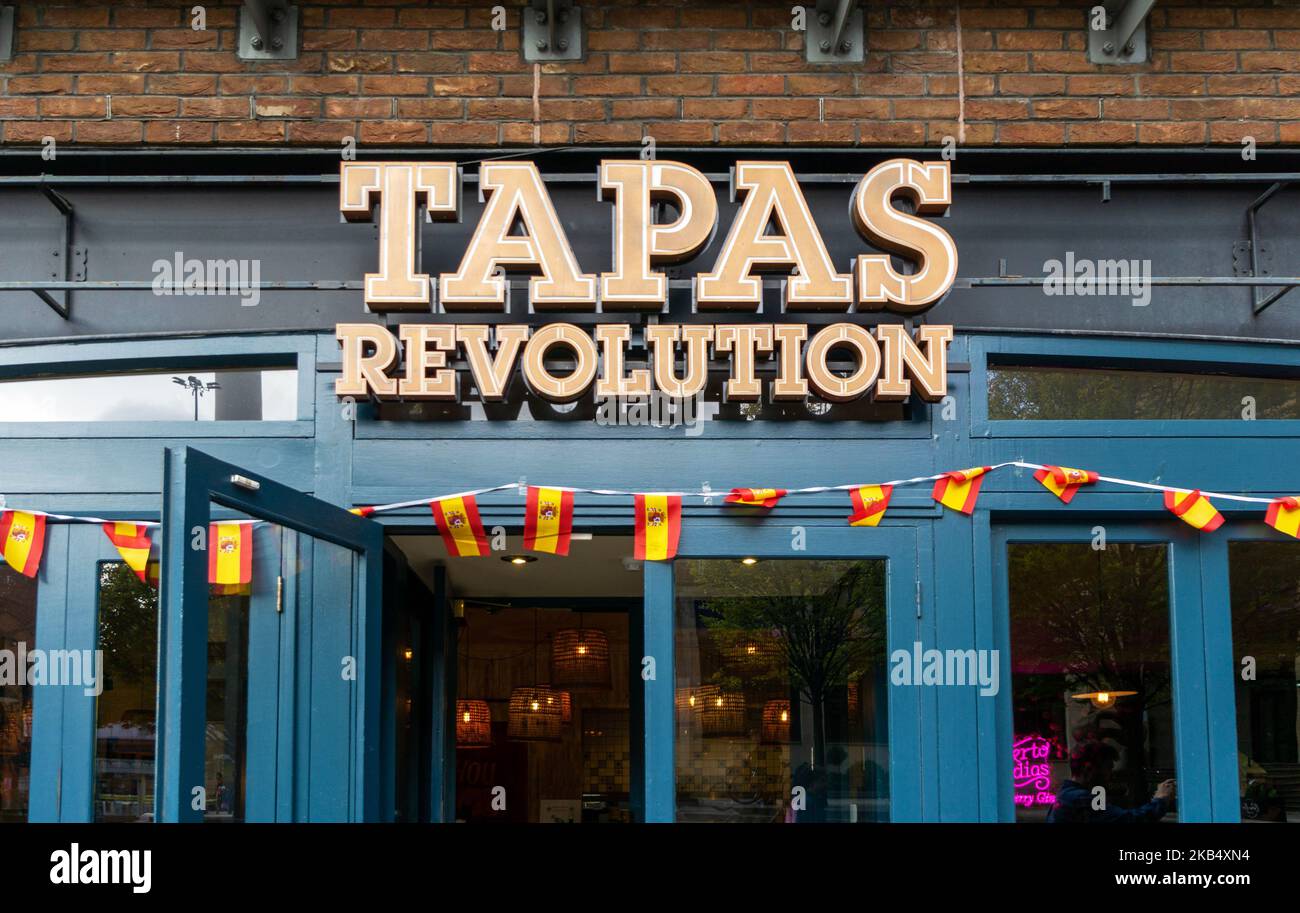 Tapas Revolution, ein spanisches Restaurant in Liverpool Stockfoto