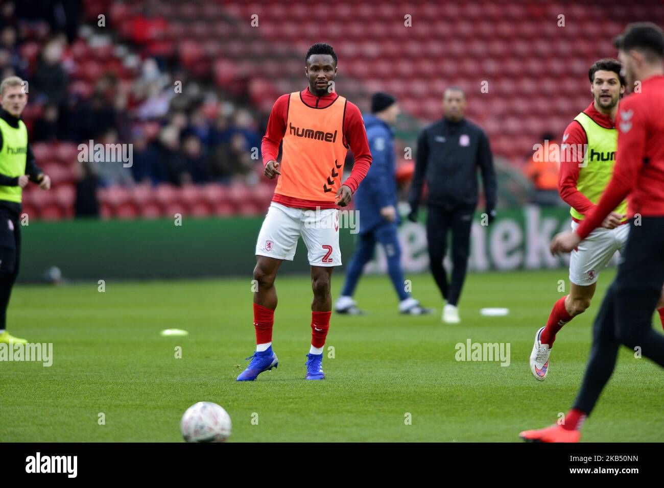 Der neue Boro-Unterzeichner John Obi mikel im Bild vor dem FA Cup-Spiel zwischen Middlesbrough und Newport County im Riverside Stadium, Middlesbrough am Samstag, dem 26.. Januar 2019. (Foto von MI News & Sport Ltd/NurPhoto) Stockfoto