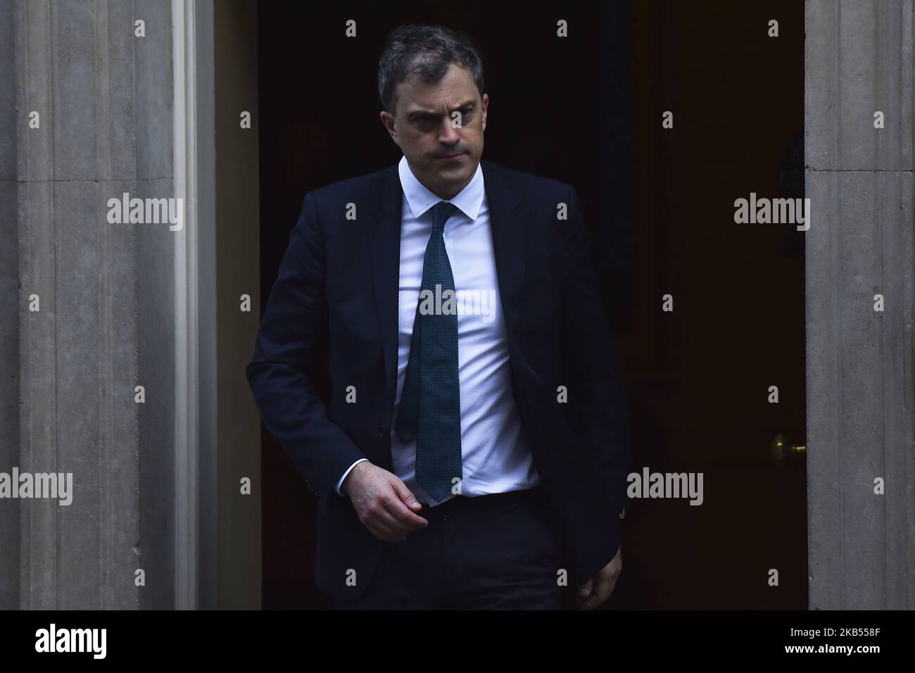 Am 30. Januar 2019 verlässt der konservative Parteichef Julian Smith die Downing Street 10 in London, Großbritannien. (Foto von Alberto Pezzali/NurPhoto) Stockfoto