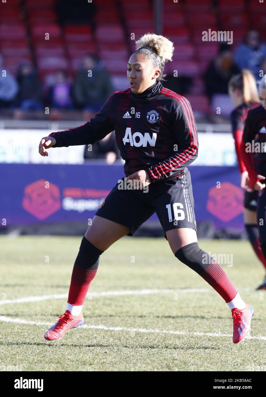 Lauren James von Manchester United Women während des Fußballspiels „SSE Women's FA Cup Fourth Round“ zwischen Brighton und Hove Albion Women und Manchester United Women im People's Pension Stadium, Crawley Town FC, am 03. Februar in Crawley, England. (Foto von Action Foto Sport/NurPhoto) Stockfoto