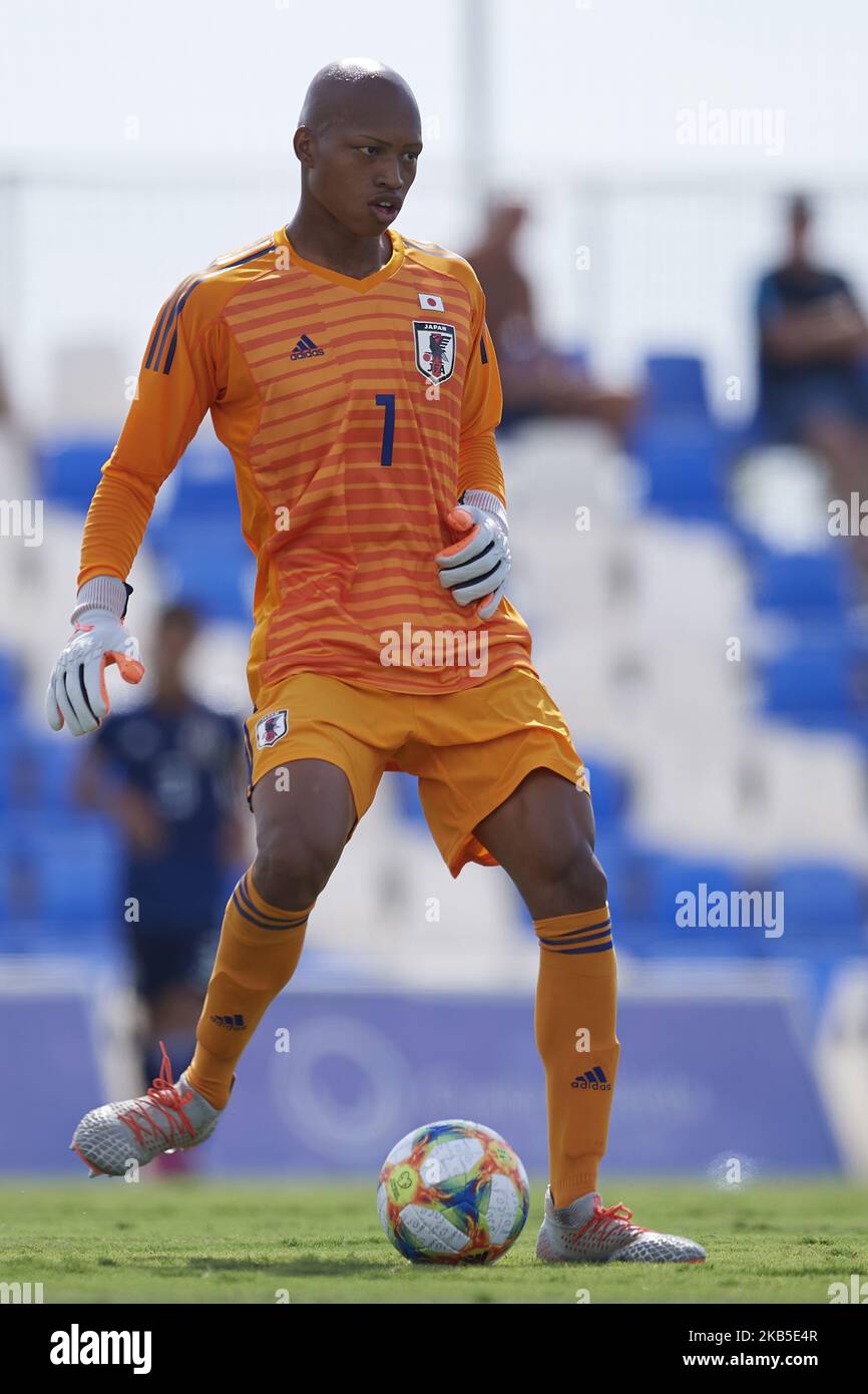 Leobrian Kokubo aus Japan in Aktion beim internationalen Freundschaftsspiel zwischen U19 Spanien und U19 Japan in der Pinatar Arena am 5. September 2019 in San Pedro del Pinatar, Spanien. (Foto von Jose Breton/Pics Action/NurPhoto) Stockfoto