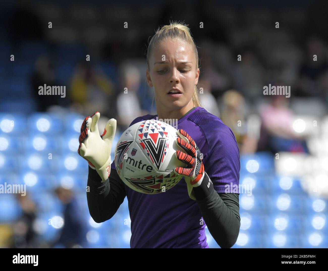 Ellie Roebuck (Manchester City) während des Spiels der englischen FA Women's Super League zwischen Manchester City und Manchester United im City of Manchester Stadium, Manchester England am 07. September 2019. (Foto von Action Foto Sport/NurPhoto) Stockfoto