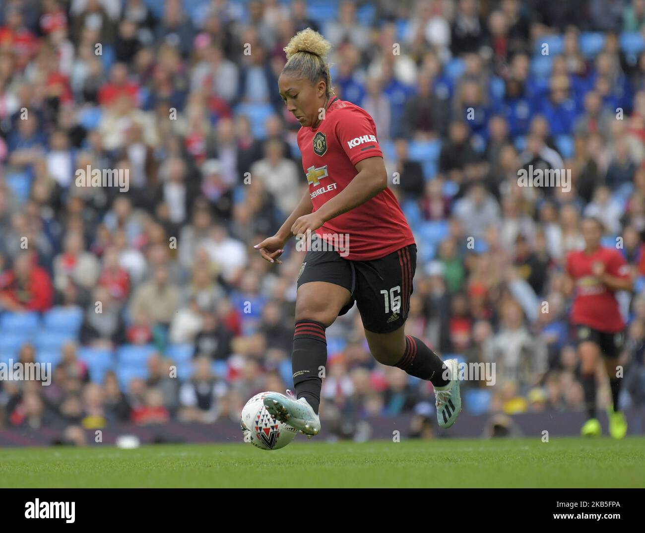 Lauren James (Manchester United) während des Spiels der englischen FA Women's Super League zwischen Manchester City und Manchester United im City of Manchester Stadium, Manchester England am 07. September 2019. (Foto von Action Foto Sport/NurPhoto) Stockfoto