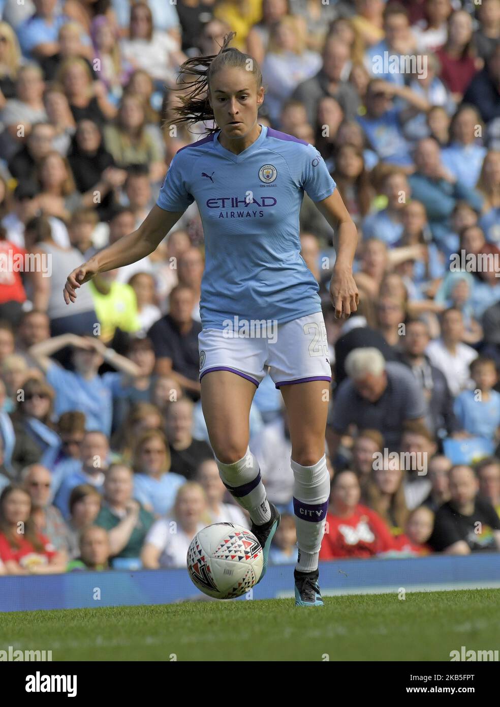 Tessa Wullaert (Manchester City) während des Spiels der englischen FA Women's Super League zwischen Manchester City und Manchester United im City of Manchester Stadium, Manchester England am 07. September 2019. (Foto von Action Foto Sport/NurPhoto) Stockfoto