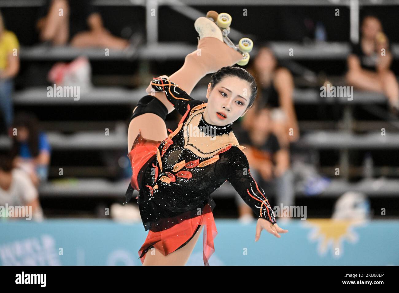 KOKONE KUMAZAWA, Japon, tritt in Junior Ladies - Long Program bei den Artistic World Skate Games 2022 im Youth Olympic Park - Amrica Pabelln, am 3. November 2022 in Buenos Aires, Argentinien auf. Quelle: Raniero Corbelletti/AFLO/Alamy Live News Stockfoto