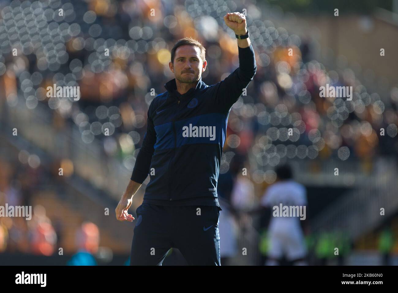 Chelsea-Manager Frank Lampard feiert nach dem Premier League-Spiel zwischen Wolverhampton Wanderers und Chelsea in Molineux, Wolverhampton, am Samstag, 14.. September 2019. (Foto von Steven Morris/MI News/NurPhoto) Stockfoto