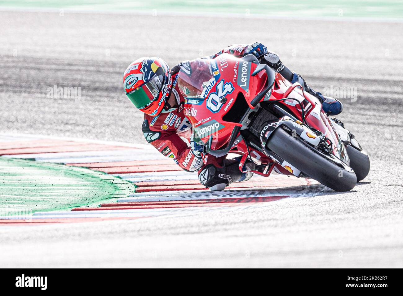 Andrea Dovizioso vom Mission winnow Ducati Team während der MotoGP von San Marino - Aufwärmplanung auf dem Misano World Circuit am 15. September 2019 in Misano Adriatico, Italien. (Foto von Emmanuele Ciancaglini/NurPhoto) Stockfoto