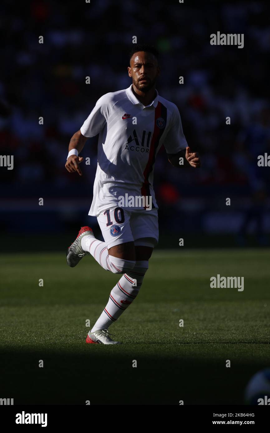 Neymar von PSG während des Fußballspiels der französischen Meisterschaft L1 zwischen Paris Saint-Germain und RC Strasbourg Elsass am 14. September 2019 im Stadion Parc des Princes in Paris, Frankreich (Foto: Mehdi Taamallah/NurPhoto) Stockfoto