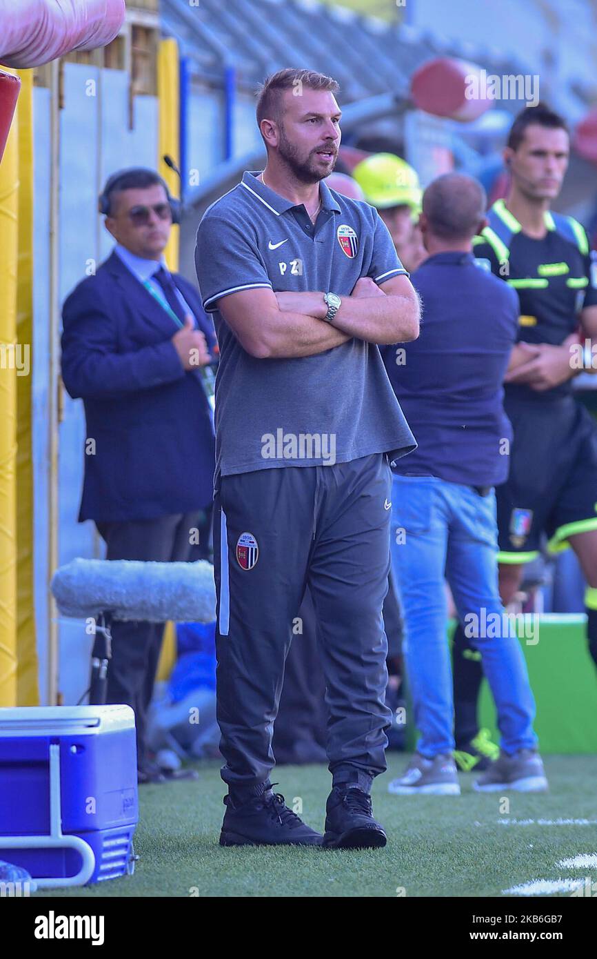 Cheftrainer von Ascoli Calcio Paolo Zanetti beim Spiel der Serie B zwischen Juve Stabia und Ascoli Calcio im Stadio Romeo Menti Castellammare di Stabia Italien am 21. September 2019. (Foto Franco Romano) Stockfoto