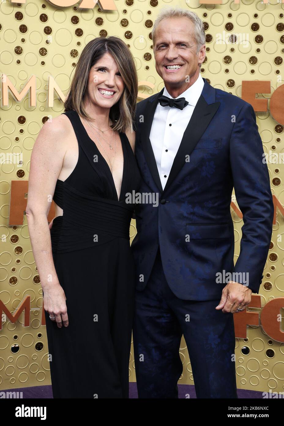 LOS ANGELES, KALIFORNIEN, USA - 22. SEPTEMBER: Mandy Fabian und Patrick Fabian kommen zu den jährlichen Primetime Emmy Awards 71. im Microsoft Theater L.A. Live am 22. September 2019 in Los Angeles, California, USA. (Foto von Xavier Collin/Image Press Agency/NurPhoto) Stockfoto