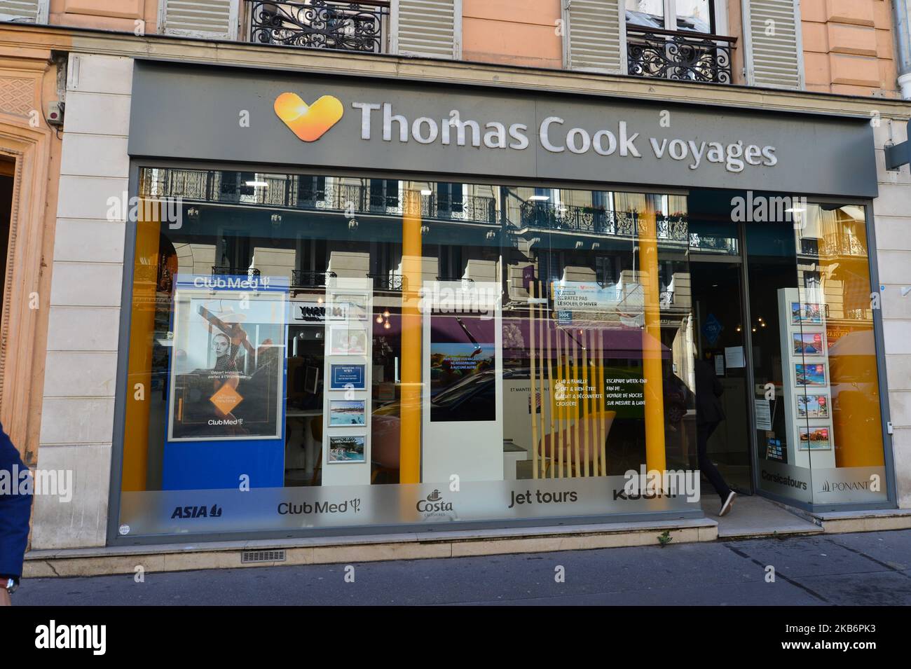 Ein Geschäft von Thomas Cook in Paris, Frankreich, am 23. September 2019. Die Agentur Thomas Cook in Paris schließt nach der Insolvenzansage ihre Türen. (Foto von Daniel Pier/NurPhoto) Stockfoto