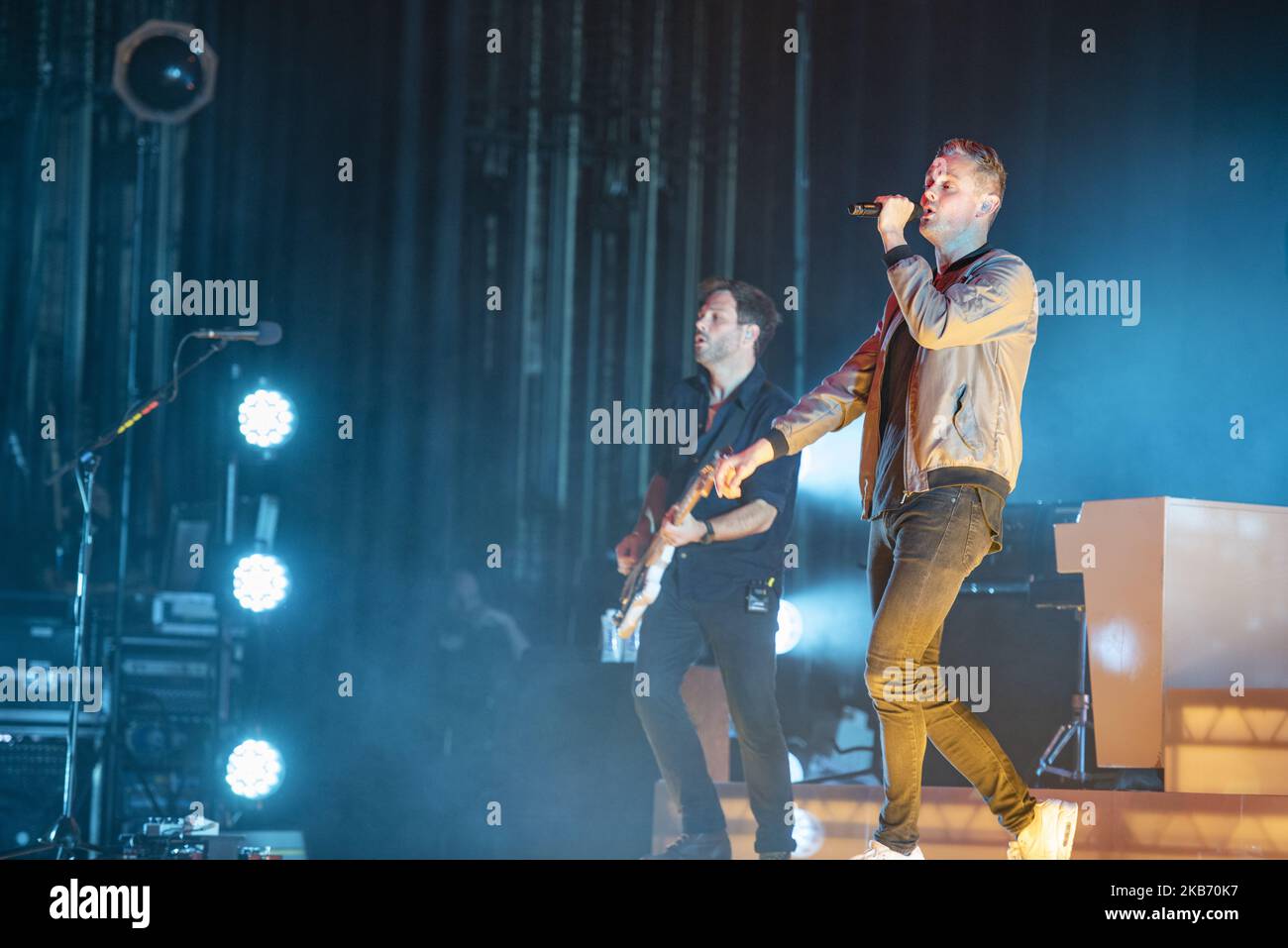 Tom Chaplin, Leadsänger der Band Keane tritt am 26. September 2019 im Manchester Apollo, Manchester UK auf ihrer „Cause and Effect“ UK Tour auf. (Foto von Gary Mather/NurPhoto) Stockfoto