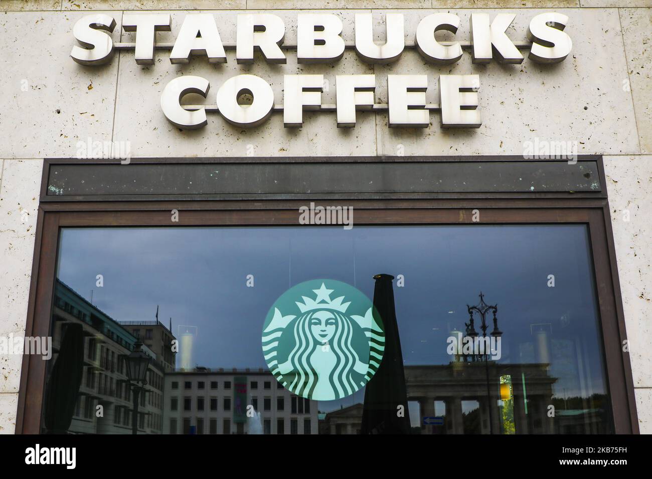 Starbucks Coffee Shop in Berlin, Deutschland am 25.. September 2019. (Foto von Beata Zawrzel/NurPhoto) Stockfoto