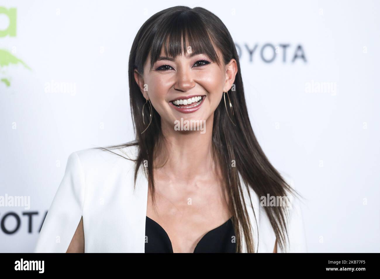 PACIFIC PALISADES, LOS ANGELES, KALIFORNIEN, USA - 28. SEPTEMBER: Die Schauspielerin Kimiko Glenn kommt bei der jährlichen Gala zur Auszeichnung der Umweltmedien-Vereinigung 2. an, die am 28. September 2019 in einer Privatresidenz in Pacific Palisades, Los Angeles, Kalifornien, USA, abgehalten wird. (Foto von Xavier Collin/Image Press Agency/NurPhoto) Stockfoto