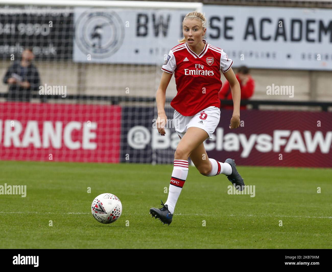 Leah Williamson von Arsenal während des Spiels der FA Women's Super League zwischen Arsenal Women und Brighton und Hove Albion Women im Meadow Park Stadium am 29. September 2019 in Boreham wood, England (Foto by Action Foto Sport/NurPhoto) Stockfoto