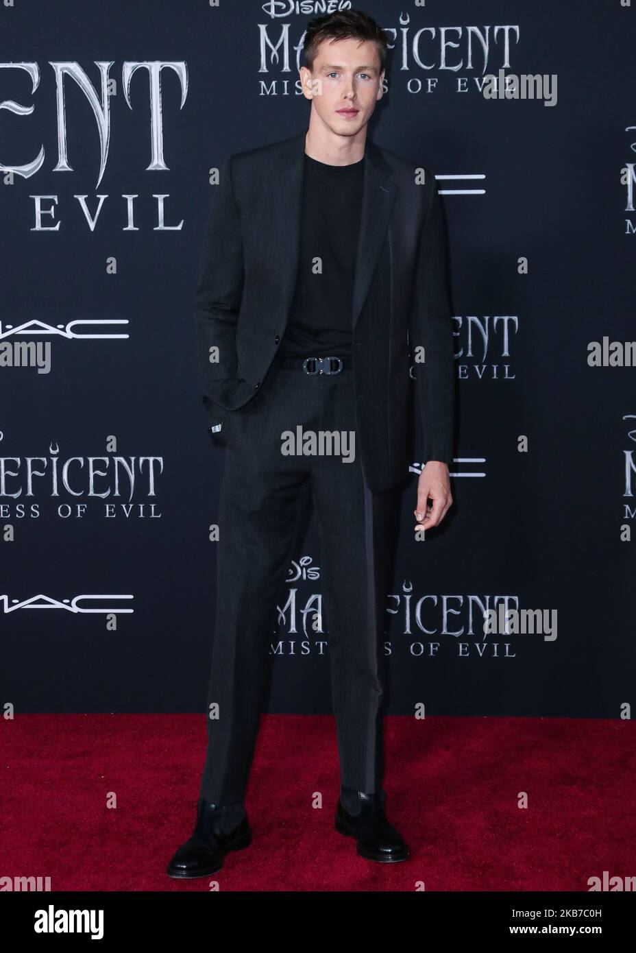 HOLLYWOOD, LOS ANGELES, KALIFORNIEN, USA - 30. SEPTEMBER: Harris Dickinson kommt bei der Weltpremiere von Disneys "Maleficent: Mistress of Evil" an, die am 30. September 2019 im El Capitan Theatre in Hollywood, Los Angeles, Kalifornien, USA, stattfand. (Foto von Xavier Collin/Image Press Agency/NurPhoto) Stockfoto