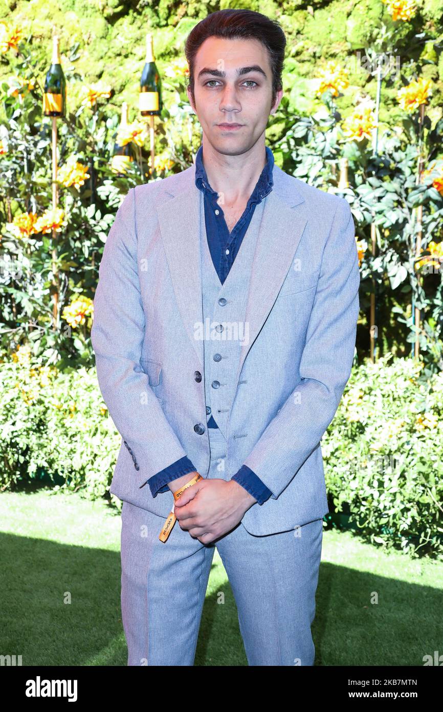 PACIFIC PALISADES, LOS ANGELES, KALIFORNIEN, USA - 05. OKTOBER: Luke Brandon Field kommt beim jährlichen Veuve Clicquot Polo Classic Los Angeles 10. an, das am 5. Oktober 2019 im will Rogers State Historic Park in Pacific Palisades, Los Angeles, Kalifornien, USA, stattfand. (Foto von Xavier Collin/Image Press Agency/NurPhoto) Stockfoto