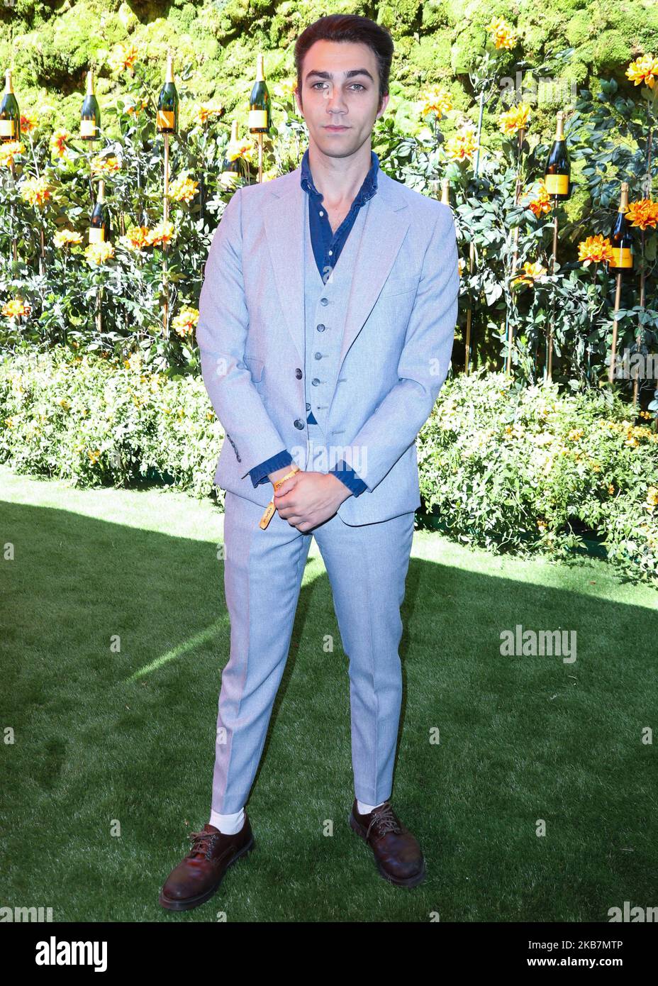 PACIFIC PALISADES, LOS ANGELES, KALIFORNIEN, USA - 05. OKTOBER: Luke Brandon Field kommt beim jährlichen Veuve Clicquot Polo Classic Los Angeles 10. an, das am 5. Oktober 2019 im will Rogers State Historic Park in Pacific Palisades, Los Angeles, Kalifornien, USA, stattfand. (Foto von Xavier Collin/Image Press Agency/NurPhoto) Stockfoto