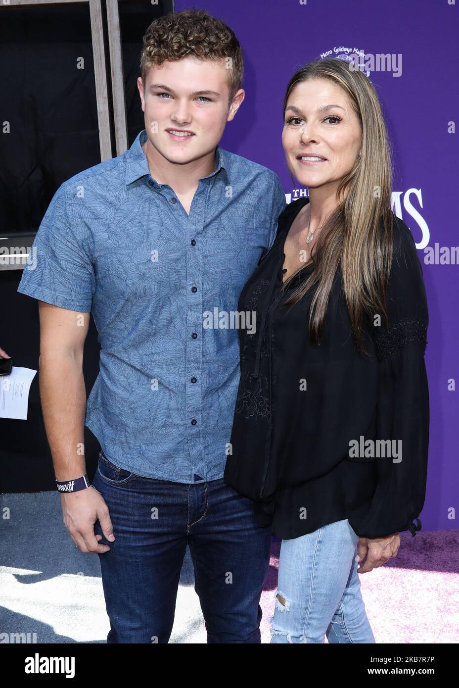 CENTURY CITY, LOS ANGELES, KALIFORNIEN, USA - 06. OKTOBER: David Vincent Turco und Paige Turco kommen zur Weltpremiere von MGM's "The Addams Family", die am 6. Oktober 2019 im Westfield Century City AMC in Century City, Los Angeles, Kalifornien, USA, stattfand. (Foto von Xavier Collin/Image Press Agency/NurPhoto) Stockfoto