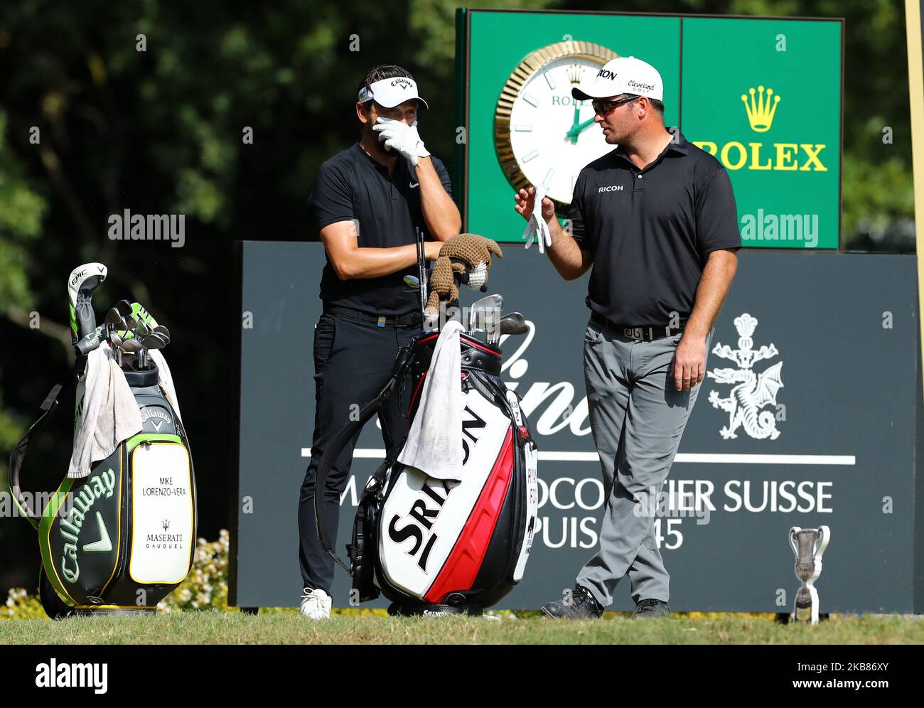 Mike Lorenzo-Vera (FRA) und Ryan Fox (NZL) während der Runde 4 bei den Golf Italyan Open in Rom, Italien, am 13. Oktober 2019 (Foto von Matteo Ciambelli/NurPhoto) Stockfoto