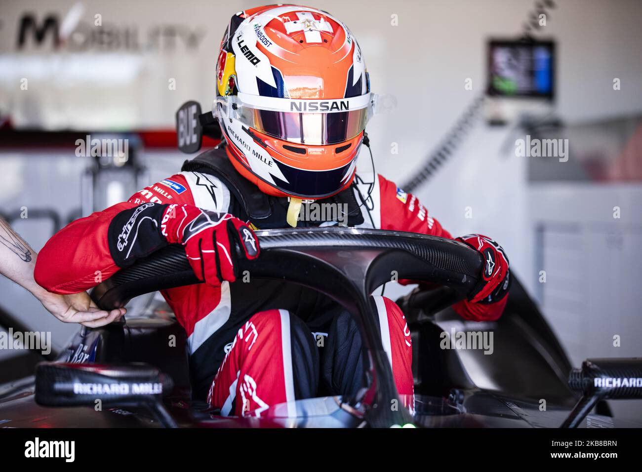 BUEMI Sebastien (Sui), Nissan e.Dams, Portrait während des offiziellen Vorsaison-Tests der sechsten Saison auf dem Circuit Ricardo Tormo in Valencia am 15., 16., 17. Und 18. Oktober 2019 in Spanien. (Foto von Xavier Bonilla/NurPhoto) Stockfoto