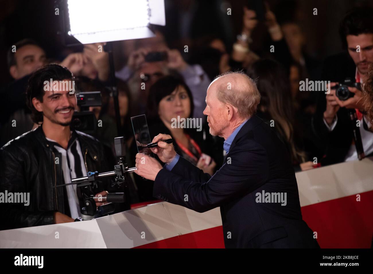 Ron Howard besucht den roten Teppich „Pavarotti“ während des Filmfestivals Rom 14. am 18. Oktober 2019 in Rom, Italien. (Foto von Mauro Fagiani/NurPhoto) Stockfoto