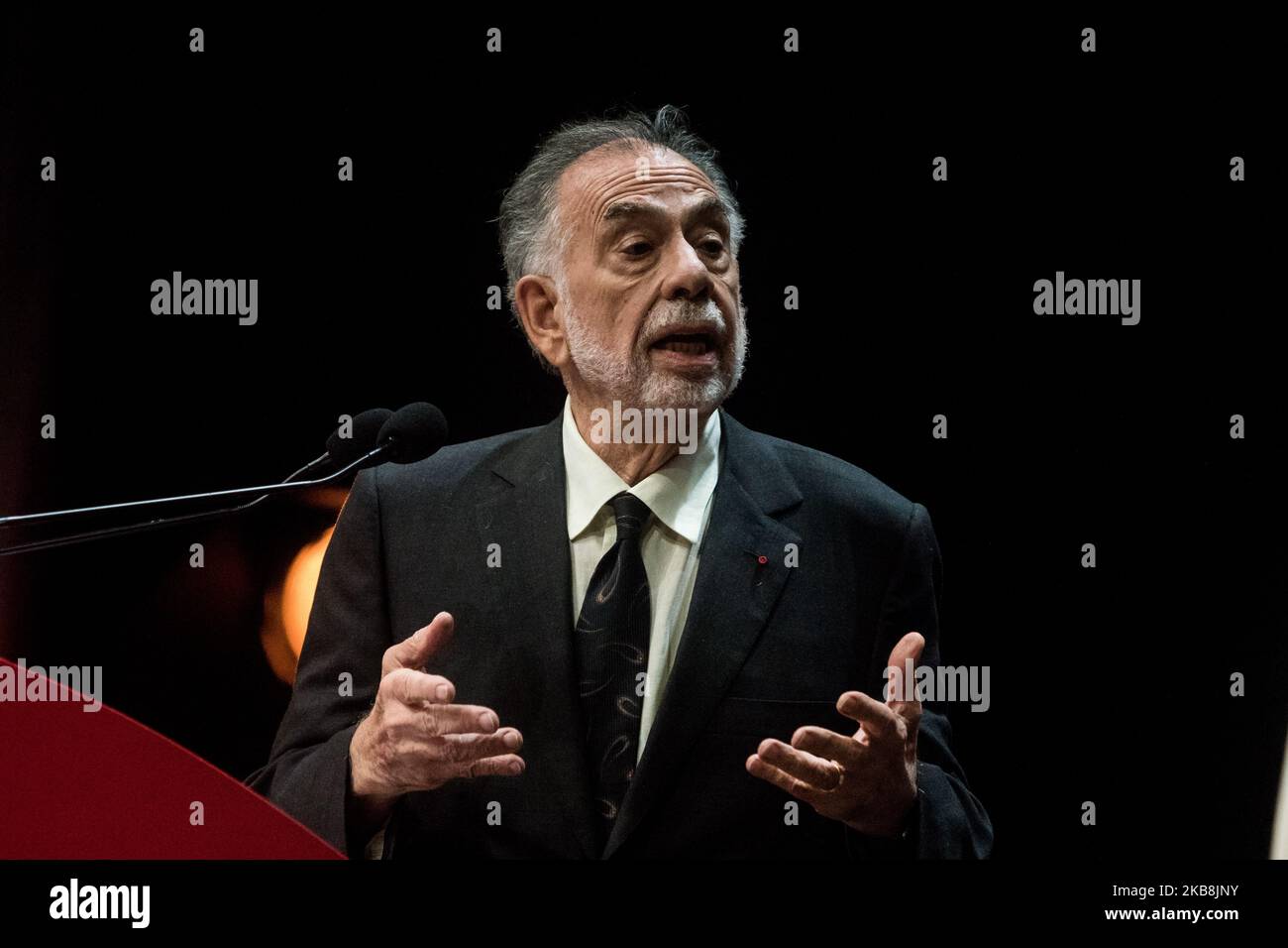 DER US-Filmregisseur Francis Ford Coppola erhält den Lumiere Award während des Lumiere Film Festivals 11. am 18. Oktober 2019 in Lyon, Zentralfrankreich. (Foto von Nicolas Liponne/NurPhoto) Stockfoto