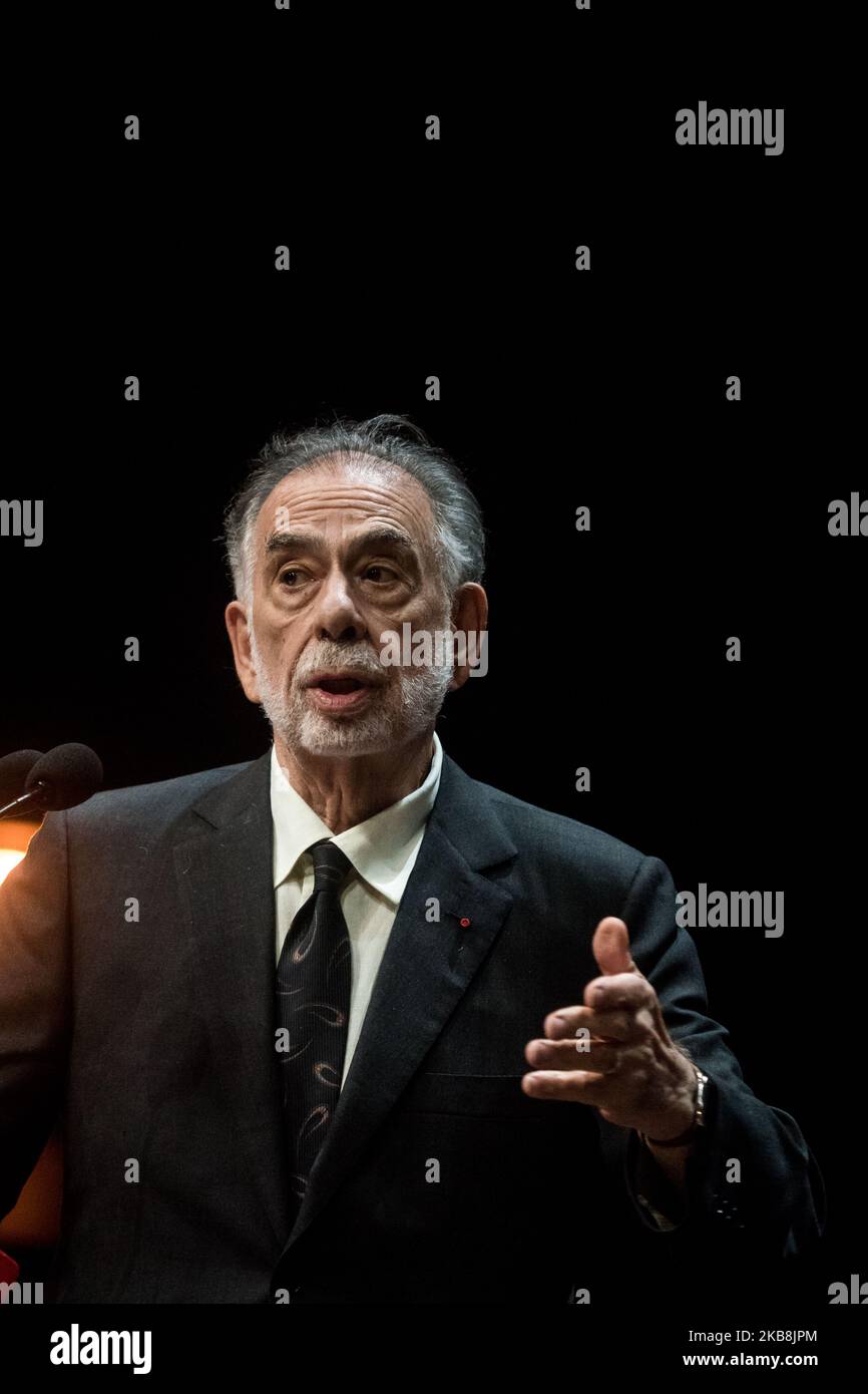 DER US-Filmregisseur Francis Ford Coppola erhält den Lumiere Award während des Lumiere Film Festivals 11. am 18. Oktober 2019 in Lyon, Zentralfrankreich. (Foto von Nicolas Liponne/NurPhoto) Stockfoto