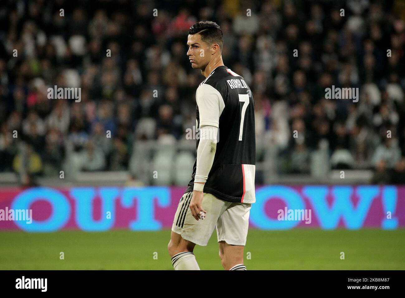 Cristiano Ronaldo von Juventus während des Serie-A-Spiels zwischen Juventus und dem FC Bologna im Allianz-Stadion am 19. Oktober 2019 in Turin, Italien. (Foto von Giuseppe Cottini/NurPhoto) Stockfoto