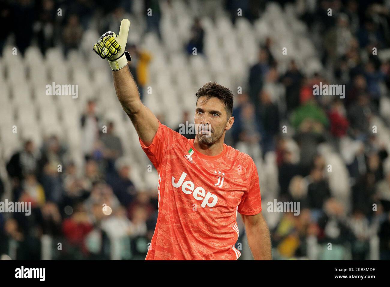 Gianluigi Buffon von Juventus während des Serie-A-Spiels zwischen Juventus und dem FC Bologna im Allianz-Stadion am 19. Oktober 2019 in Turin, Italien. (Foto von Giuseppe Cottini/NurPhoto) Stockfoto