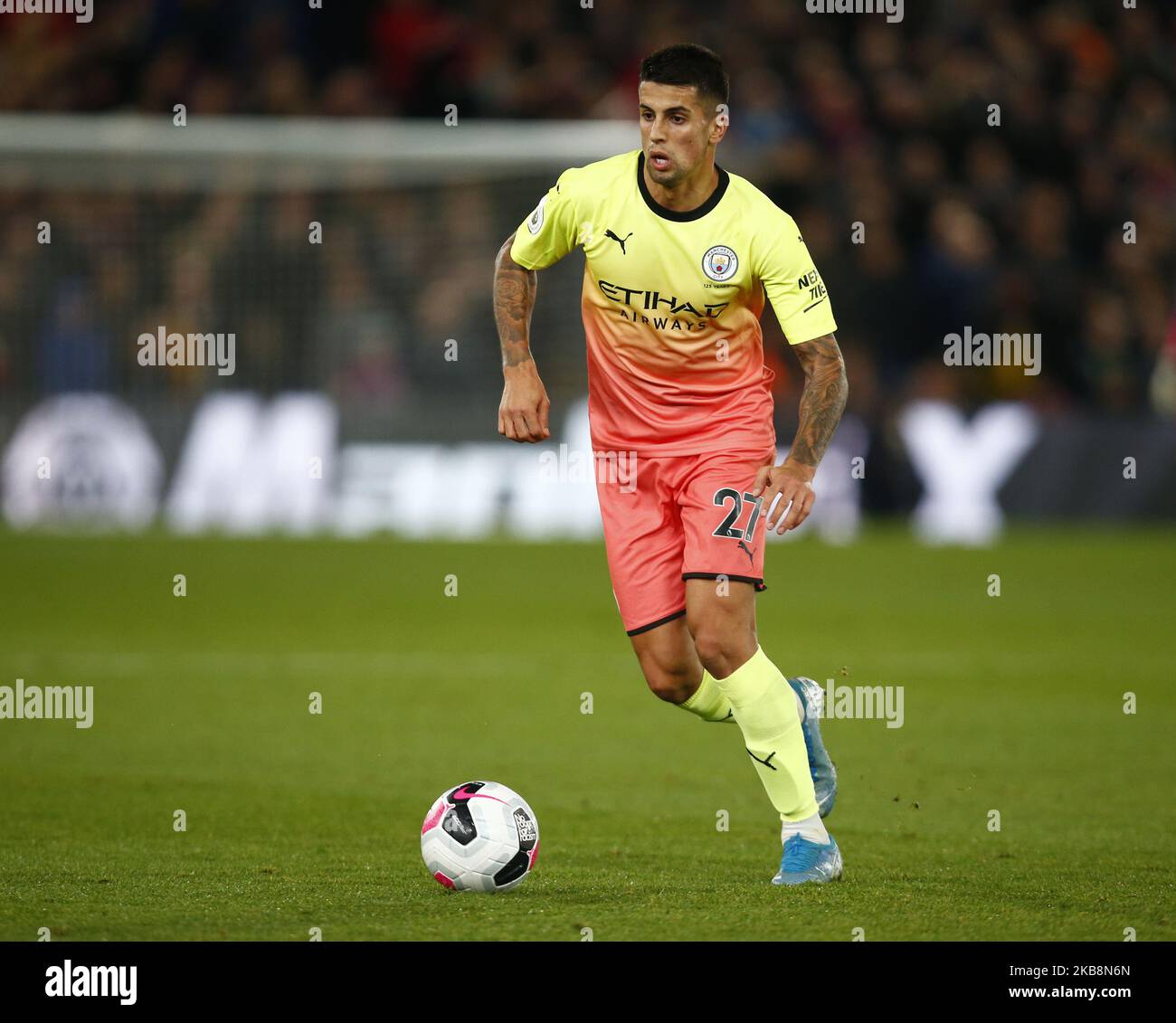 Joao Cancelo von Manchester City während der englischen Premier League zwischen Crystal Palace und Manchester City im Selhurst Park Stadium, London, England am 19. Oktober 2019 (Foto by Action Foto Sport/NurPhoto) Stockfoto