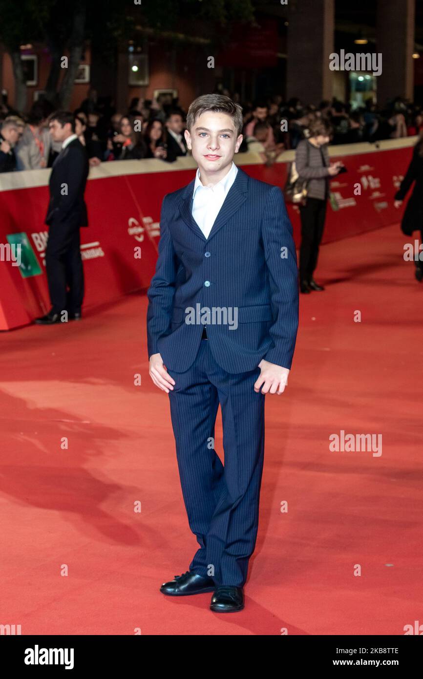 Augusto Zazzaro besucht den roten Teppich „Il Ladro di Giorni“ während der Filmfestspiele Rom 14. am 20. Oktober 2019 in Rom, Italien. (Foto von Mauro Fagiani/NurPhoto) Stockfoto