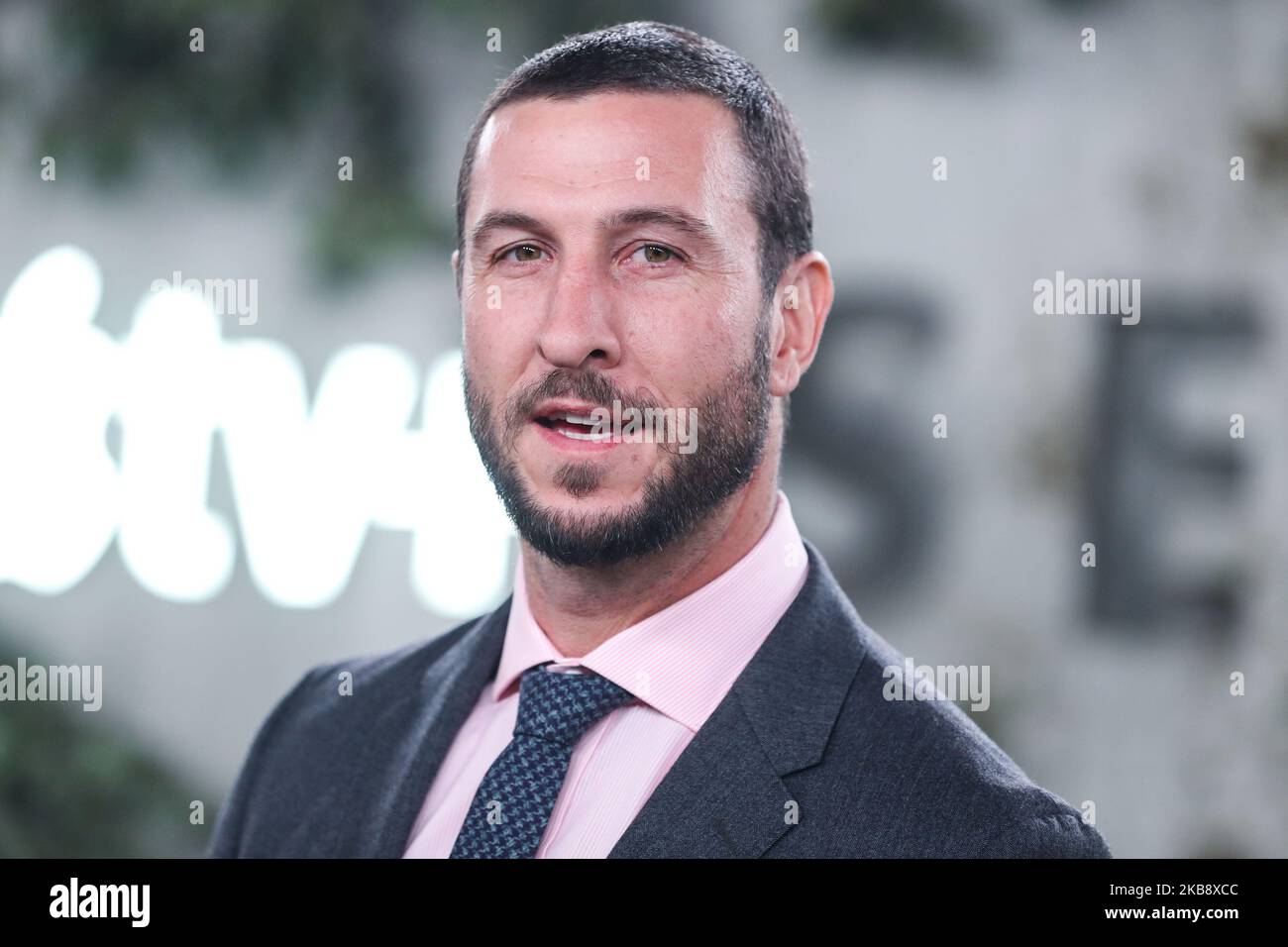 WESTWOOD, LOS ANGELES, KALIFORNIEN, USA - 21. OKTOBER: Schauspieler Pablo Schreiber kommt zur Weltpremiere von Apple TV+s "See", die am 21. Oktober 2019 im Fox Village Theatre in Westwood, Los Angeles, Kalifornien, USA, stattfand. (Foto von Xavier Collin/Image Press Agency/NurPhoto) Stockfoto