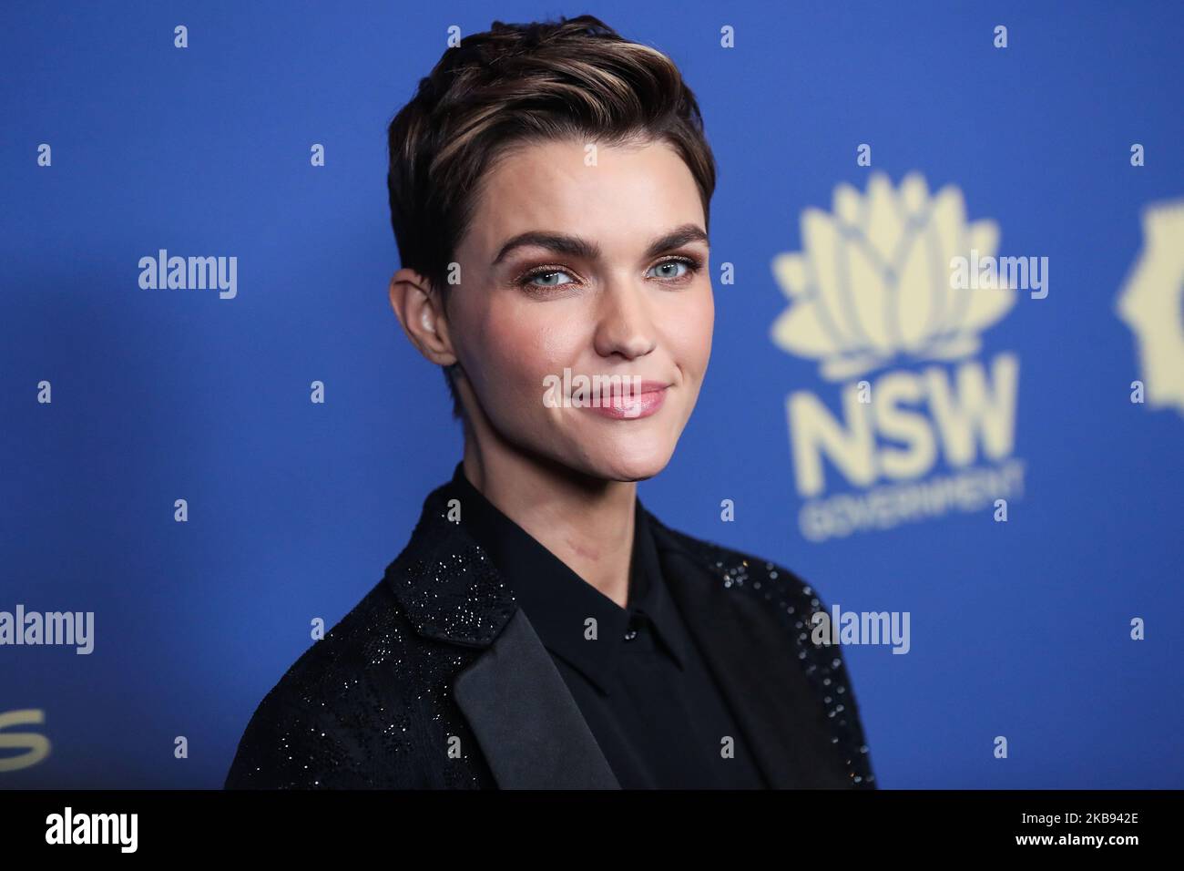 CENTURY CITY, LOS ANGELES, KALIFORNIEN, USA - 23. OKTOBER: Die Schauspielerin Ruby Rose kommt zu den 2019 Australiern in Film Awards, die am 23. Oktober 2019 im InterContinental Los Angeles Century City in Century City, Los Angeles, Kalifornien, USA, verliehen wurden. (Foto von Xavier Collin/Image Press Agency/NurPhoto) Stockfoto