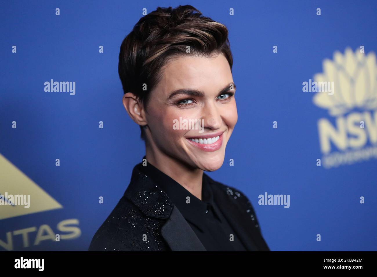 CENTURY CITY, LOS ANGELES, KALIFORNIEN, USA - 23. OKTOBER: Die Schauspielerin Ruby Rose kommt zu den 2019 Australiern in Film Awards, die am 23. Oktober 2019 im InterContinental Los Angeles Century City in Century City, Los Angeles, Kalifornien, USA, verliehen wurden. (Foto von Xavier Collin/Image Press Agency/NurPhoto) Stockfoto