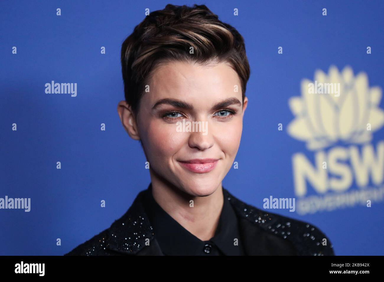 CENTURY CITY, LOS ANGELES, KALIFORNIEN, USA - 23. OKTOBER: Die Schauspielerin Ruby Rose kommt zu den 2019 Australiern in Film Awards, die am 23. Oktober 2019 im InterContinental Los Angeles Century City in Century City, Los Angeles, Kalifornien, USA, verliehen wurden. (Foto von Xavier Collin/Image Press Agency/NurPhoto) Stockfoto