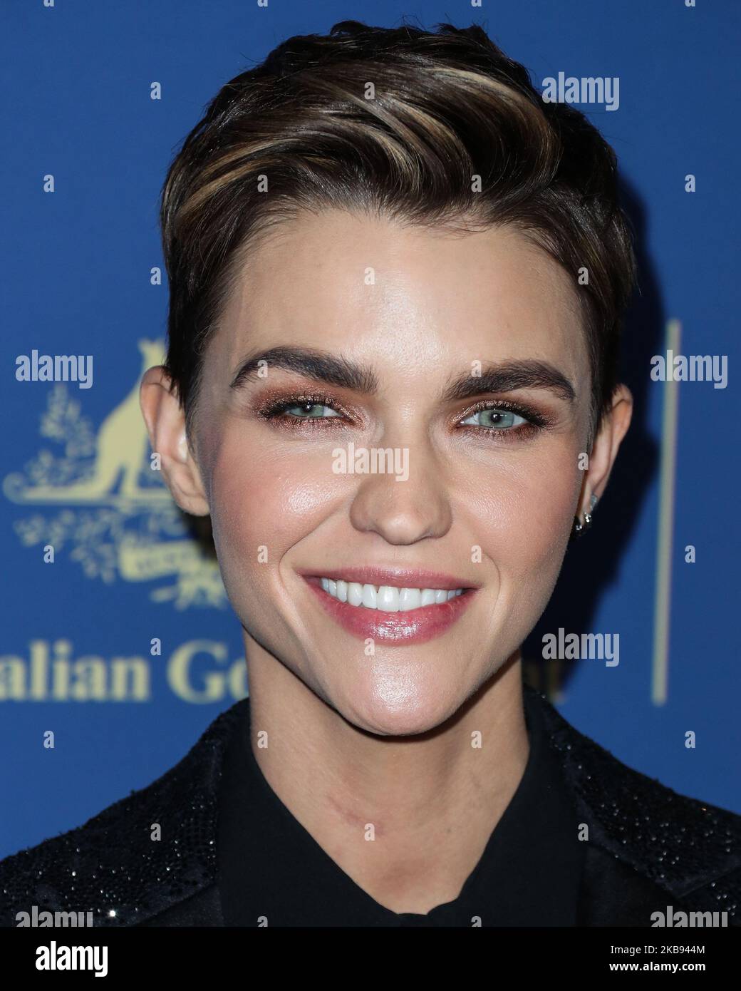 CENTURY CITY, LOS ANGELES, KALIFORNIEN, USA - 23. OKTOBER: Die Schauspielerin Ruby Rose kommt zu den 2019 Australiern in Film Awards, die am 23. Oktober 2019 im InterContinental Los Angeles Century City in Century City, Los Angeles, Kalifornien, USA, verliehen wurden. (Foto von Xavier Collin/Image Press Agency/NurPhoto) Stockfoto