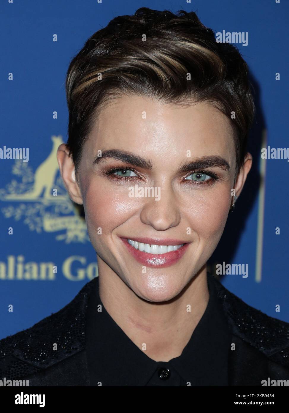 CENTURY CITY, LOS ANGELES, KALIFORNIEN, USA - 23. OKTOBER: Die Schauspielerin Ruby Rose kommt zu den 2019 Australiern in Film Awards, die am 23. Oktober 2019 im InterContinental Los Angeles Century City in Century City, Los Angeles, Kalifornien, USA, verliehen wurden. (Foto von Xavier Collin/Image Press Agency/NurPhoto) Stockfoto