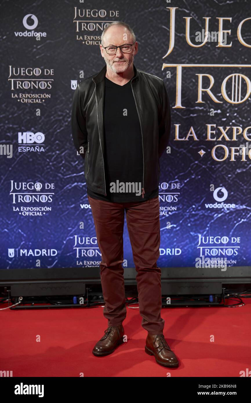 Liam Cunningham nimmt an der Fotoausstellung Game of Thrones auf der IFEMA in Madrid, Spanien, Teil. 24. Oktober 2019. (Foto von A. Ware/NurPhoto) Stockfoto