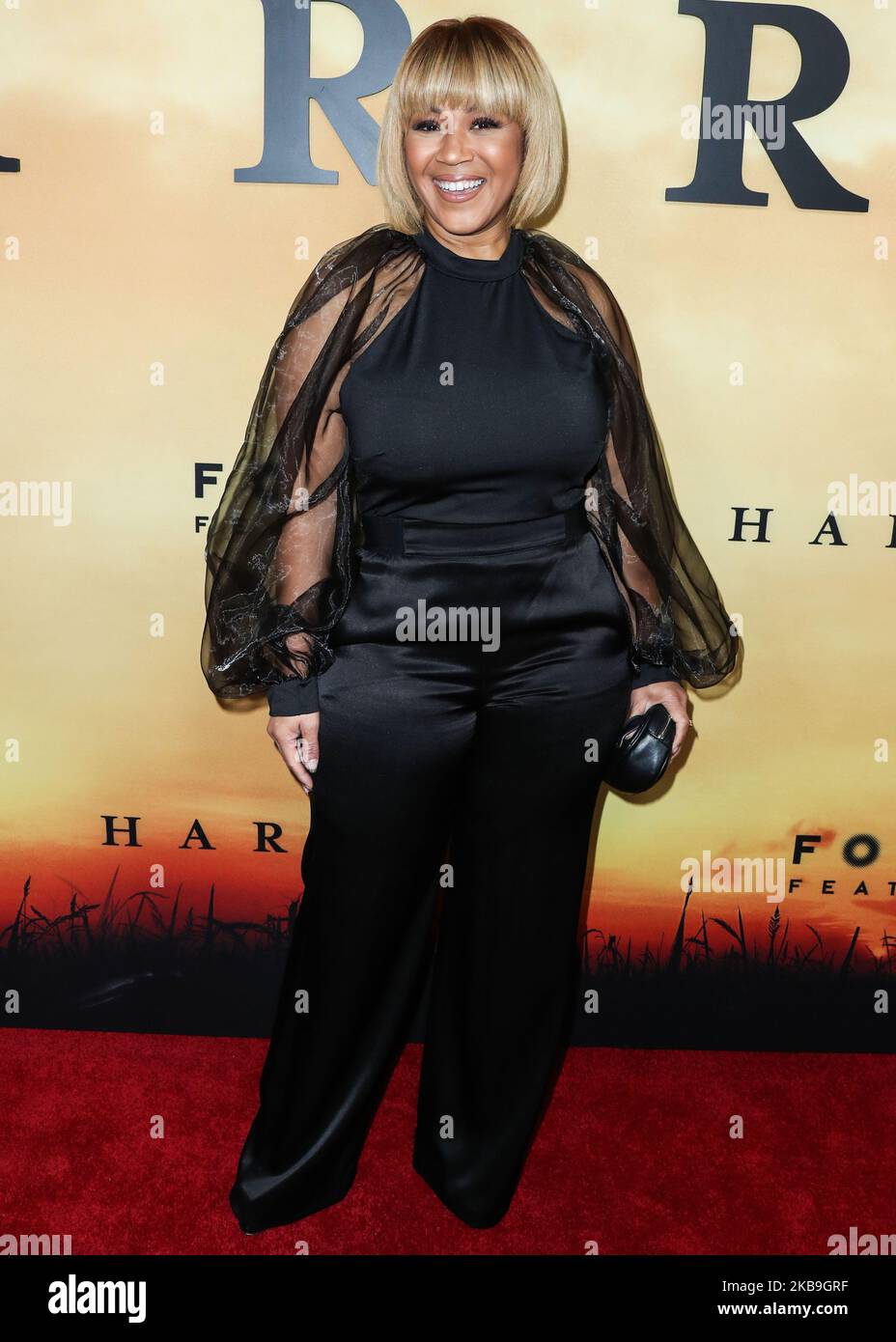 LOS ANGELES, KALIFORNIEN, USA - 29. OKTOBER: Sängerin Erica Campbell kommt bei der Los Angeles Premiere von Focus Features' Harriet', die am 29. Oktober 2019 im The OHOMeum Theatre in Los Angeles, Kalifornien, USA, stattfand. (Foto von Xavier Collin/Image Press Agency/NurPhoto) Stockfoto