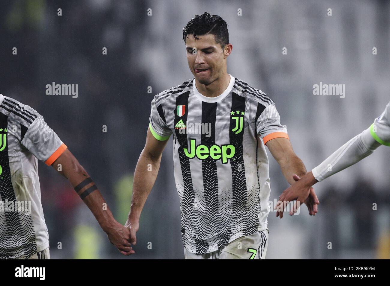 Juventus Stürmer Cristiano Ronaldo (7) während des Fußballspiels der Serie A n.10 JUVENTUS - GENUA am 30. Oktober 2019 im Allianz-Stadion in Turin, Piemont, Italien. Endergebnis: Juventus-Genua 2-1. (Foto von Matteo Bottanelli/NurPhoto) Stockfoto