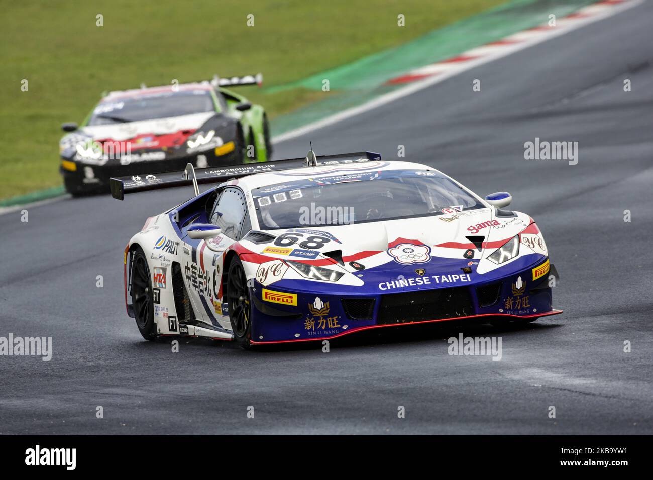 68 TAIWAN Team LIN Hanss, CHEN Evan von Gama Racing, Lamborghini Huracan GT3, Aktion während des FIA Motorsport Games GT Cup im Autodromo Vallelunga Piero Taruffi, am 3.. November 2019, Italien. (Foto von Xavier Bonilla/NurPhoto) Stockfoto