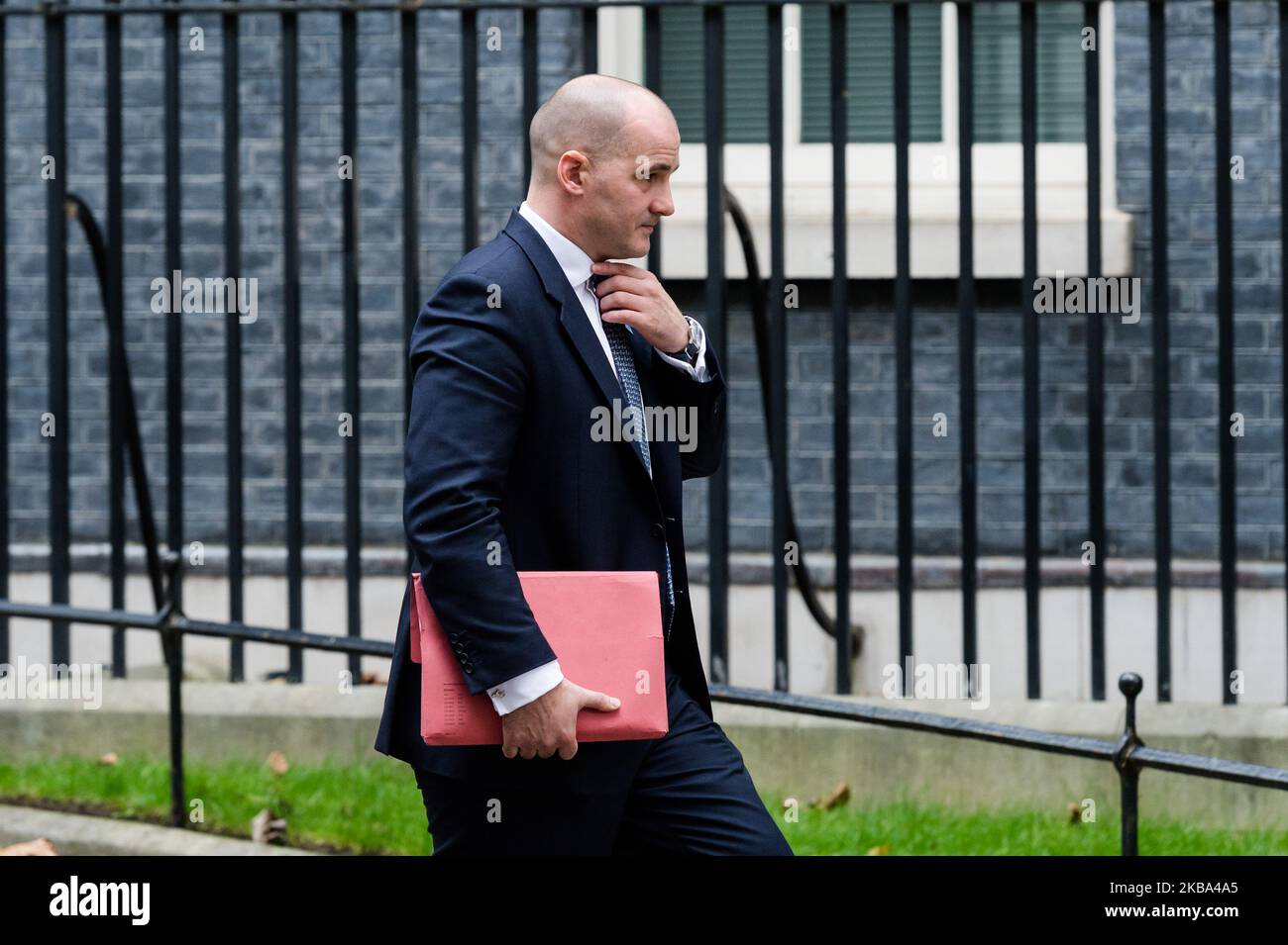 Der Staatsminister (Minister für das nördliche Powerhouse und das lokale Wachstum) Jake Berry nimmt am 05. November 2019 in London, England, an der Kabinettssitzung in der Downing Street 10 Teil. Das Parlament wird morgen vor einer Parlamentswahl am 12. Dezember 2019 aufgelöst. (Foto von Wiktor Szymanowicz/NurPhoto) Stockfoto