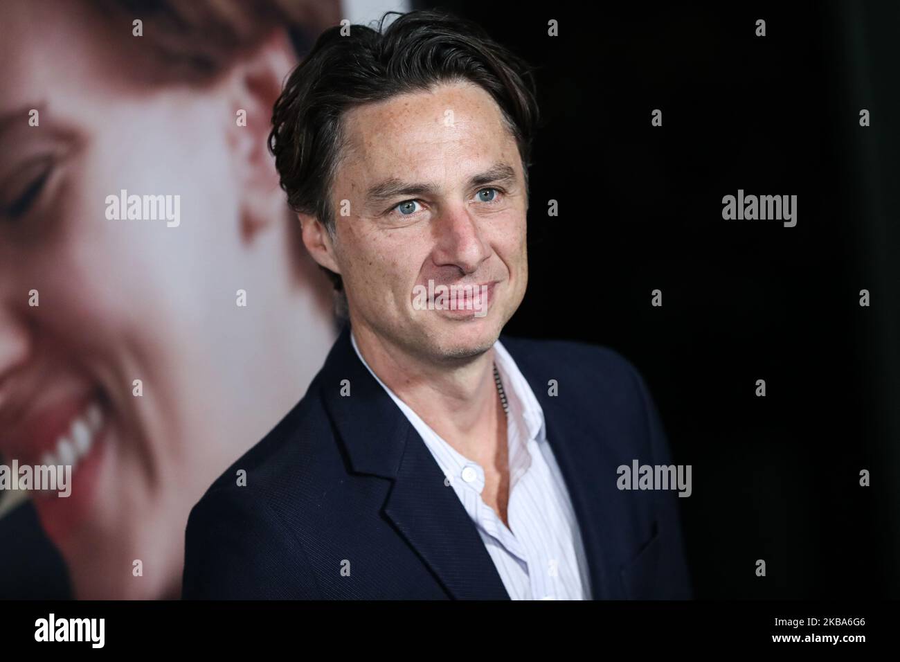 WEST HOLLYWOOD, LOS ANGELES, KALIFORNIEN, USA - 05. NOVEMBER: Der Schauspieler Zach Braff kommt zur Los Angeles-Premiere von Netflix' 'Marriage Story', die am 5. November 2019 im Directors Guild of America Theatre in West Hollywood, Los Angeles, Kalifornien, USA, stattfand. (Foto von Xavier Collin/Image Press Agency/NurPhoto) Stockfoto