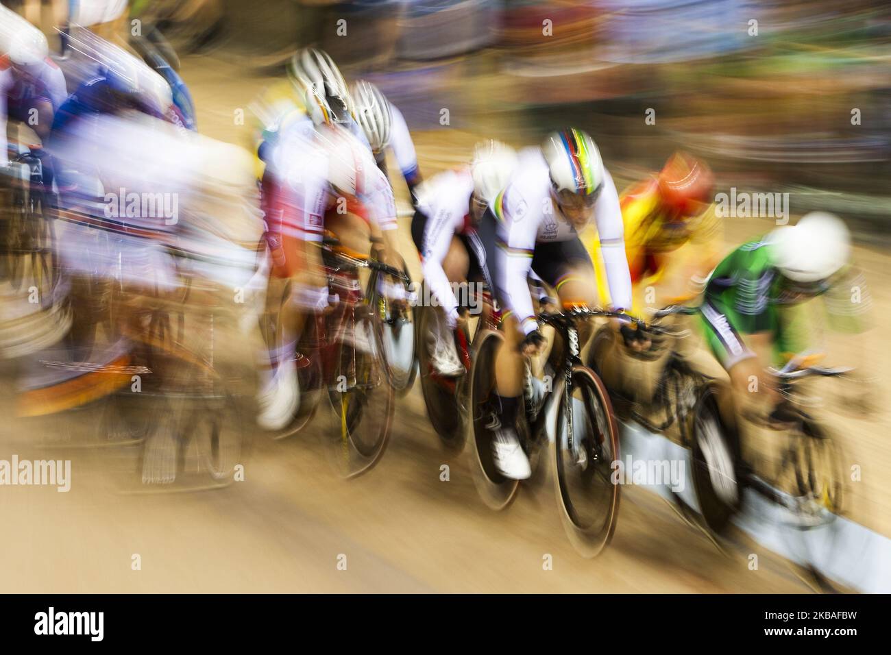 Roger Kluge aus Deutschland in Aktion während der Men's Madison im Sir Chris Hoy Velodrome am zweiten Tag der UCI Track Cycling World Cup am 9. November 2019 in Glasgow, Schottland. (Foto von Ewan Bootman/NurPhoto) Stockfoto