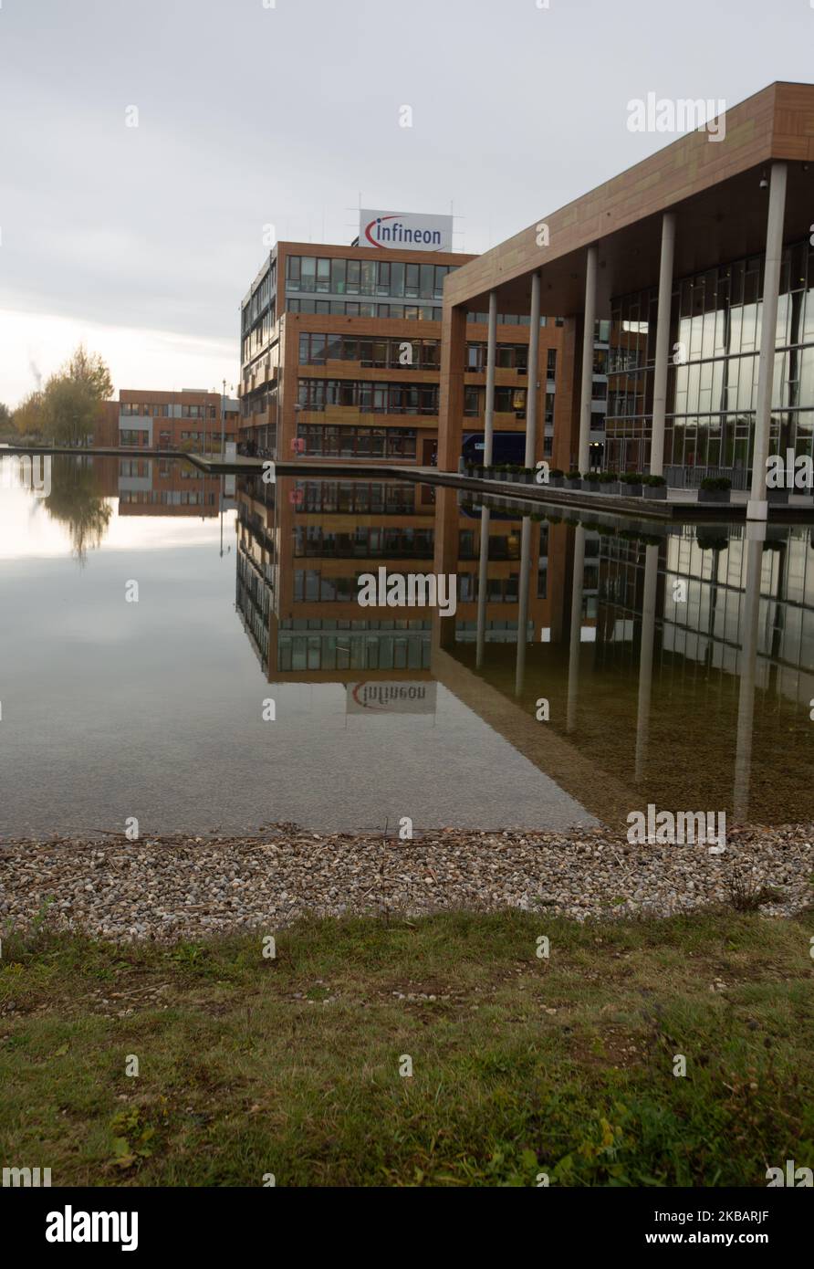 Jahrespressekonferenz der Infineon Technologies AG am 12. November 2019 in Neubiberg bei München. Infineon ist ein Halbleiterhersteller mit rund 40.000 Mitarbeitern. Der Umsatz erreichte 2019 einen neuen Höchststand. (Foto von Alexander Pohl/NurPhoto) Stockfoto