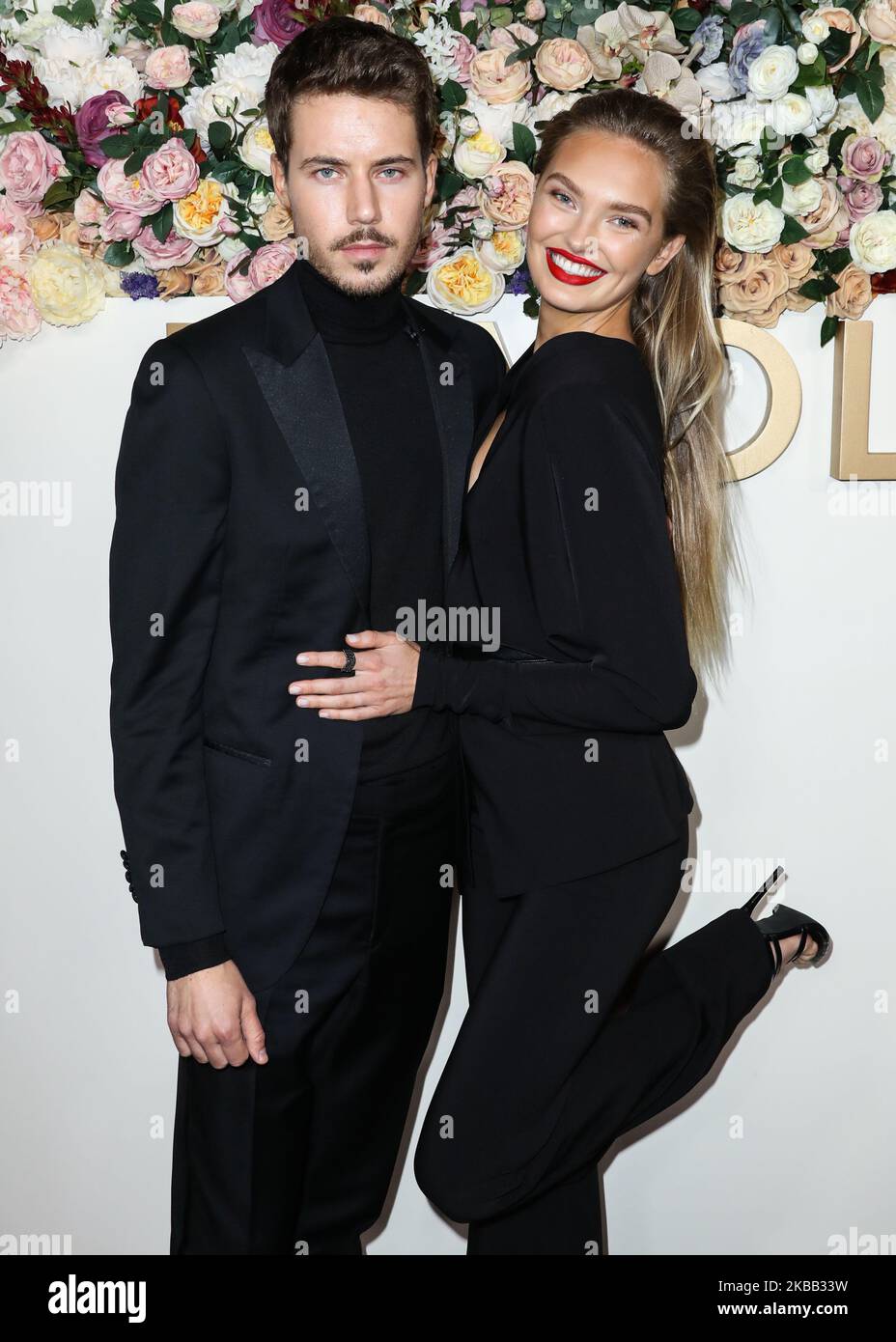 HOLLYWOOD, LOS ANGELES, KALIFORNIEN, USA - 15. NOVEMBER: Laurens van Leeuwen und Romee Strijd kommen zum jährlichen #REVOLVEawards 3. 2019, der am 15. November 2019 in den Goya Studios in Hollywood, Los Angeles, Kalifornien, USA, stattfand. (Foto von Xavier Collin/Image Press Agency/NurPhoto) Stockfoto