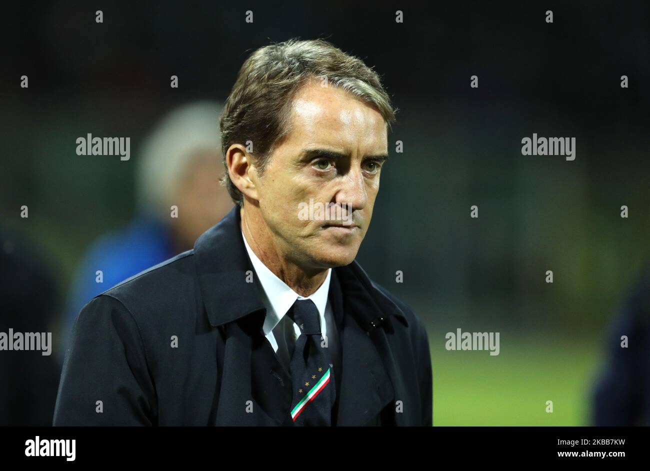 Italiens Cheftrainer Roberto Mancini reagiert während der UEFA Euro 2020 Qualifikation zwischen Italien und Armenien am 18. November 2019 in Palermo, Italien. (Foto von Gabriele Maricchiolo/NurPhoto) Stockfoto